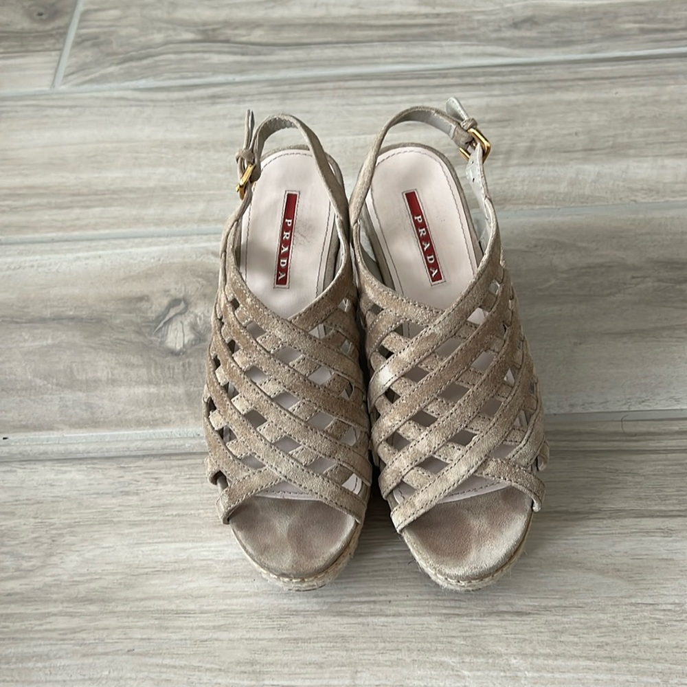 Beautiful designer Prada platform wedges